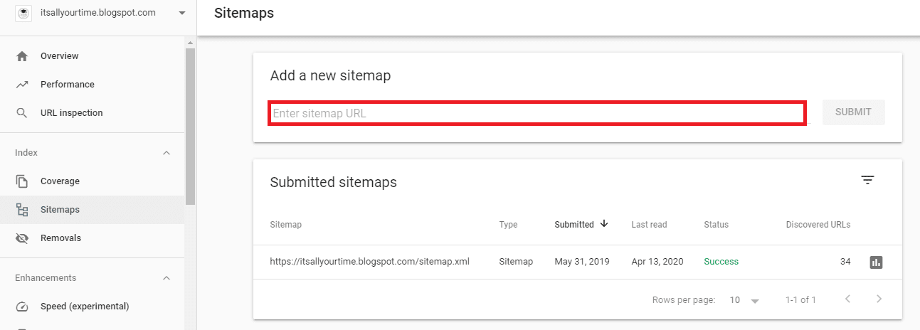 how to add sitemap in blogger