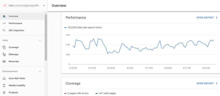 search console overview