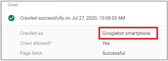 mobile first indexing -google smartphone bot