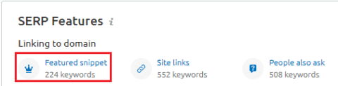 semrush serp features